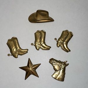 Vintage Metal Western Pins